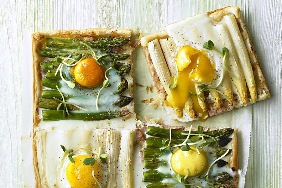 Asparagus and egg tart
