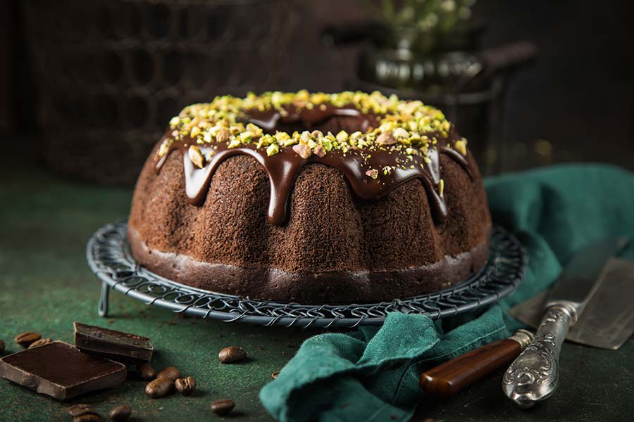 Bundt cake al cioccolato con ganache al cioccolato