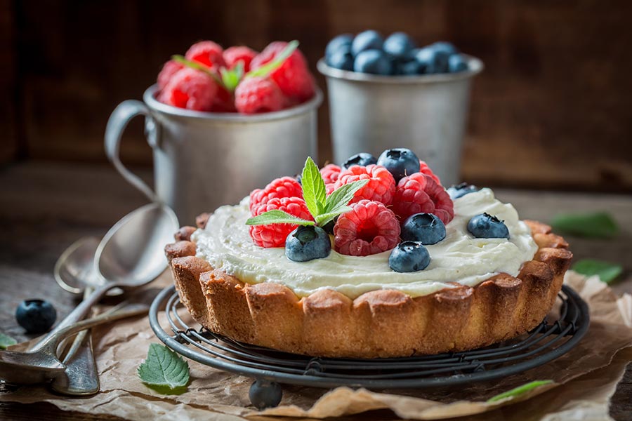 Gâteau mascarpone et framboises 