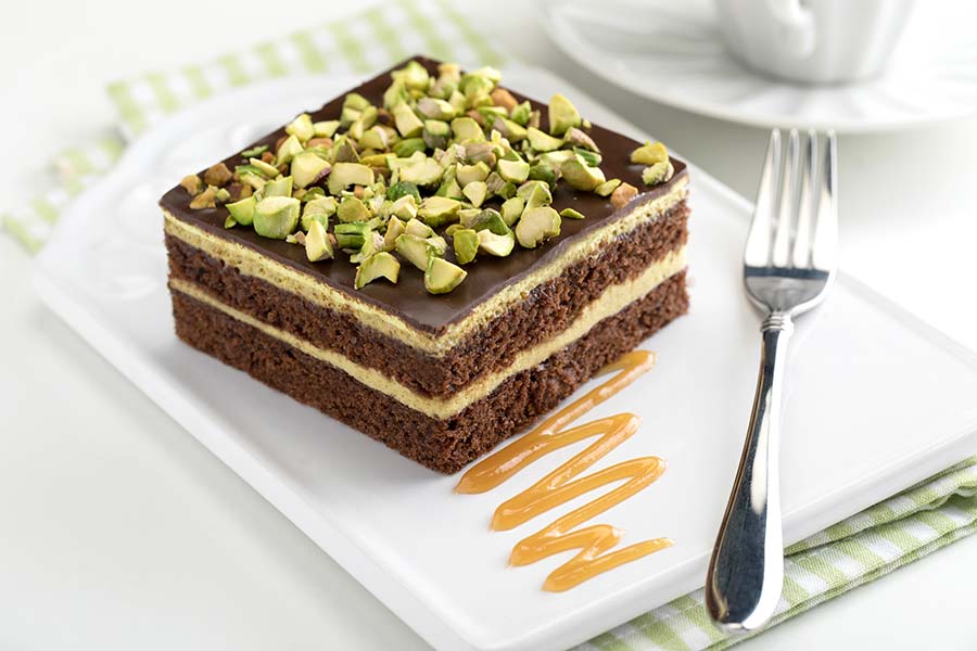 Torta di cioccolato e pistacchi